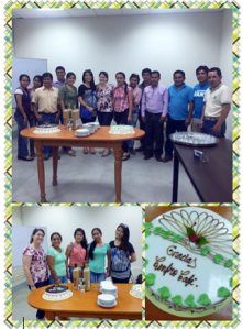 Our farewell party at CENFROCAFE office