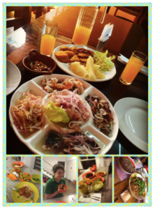 Food that we had and cooked in Chiclayo and in Lima